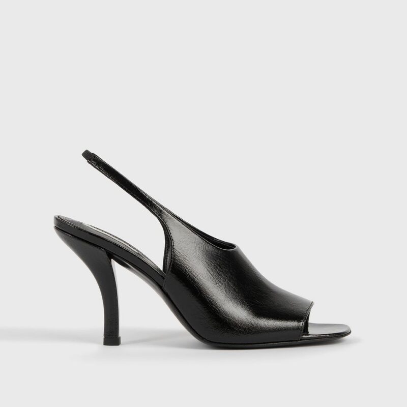 Contour naplack slingbacks black – Toteme - INT