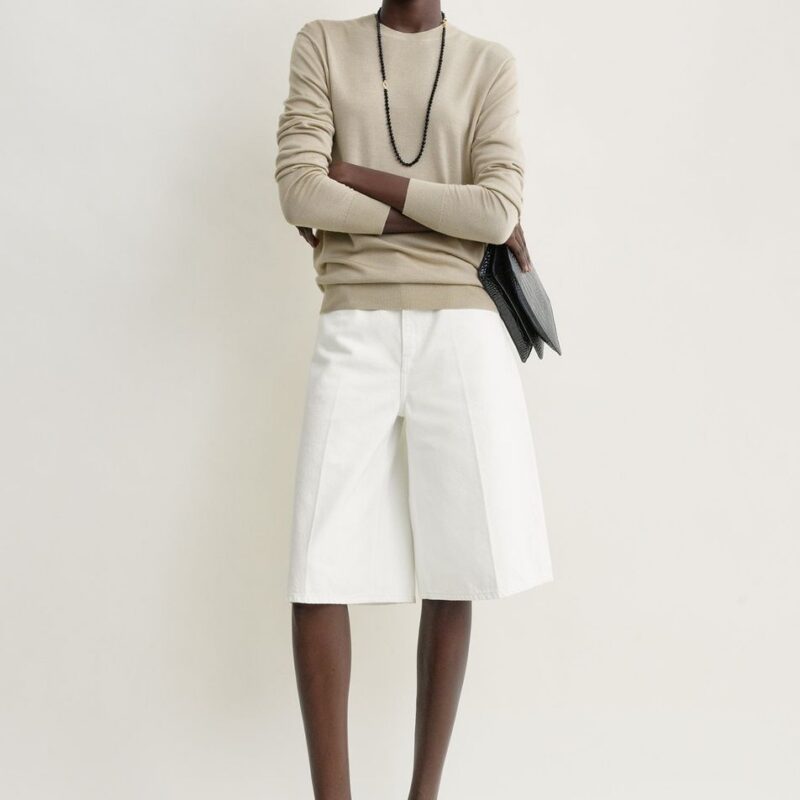 Denim board shorts white – Toteme - INT