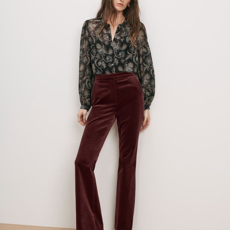 Gracie Velvet Flare Pant – Veronica Beard