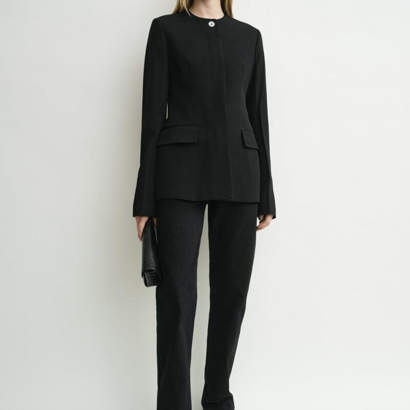 Collarless evening jacket black – Toteme - INT