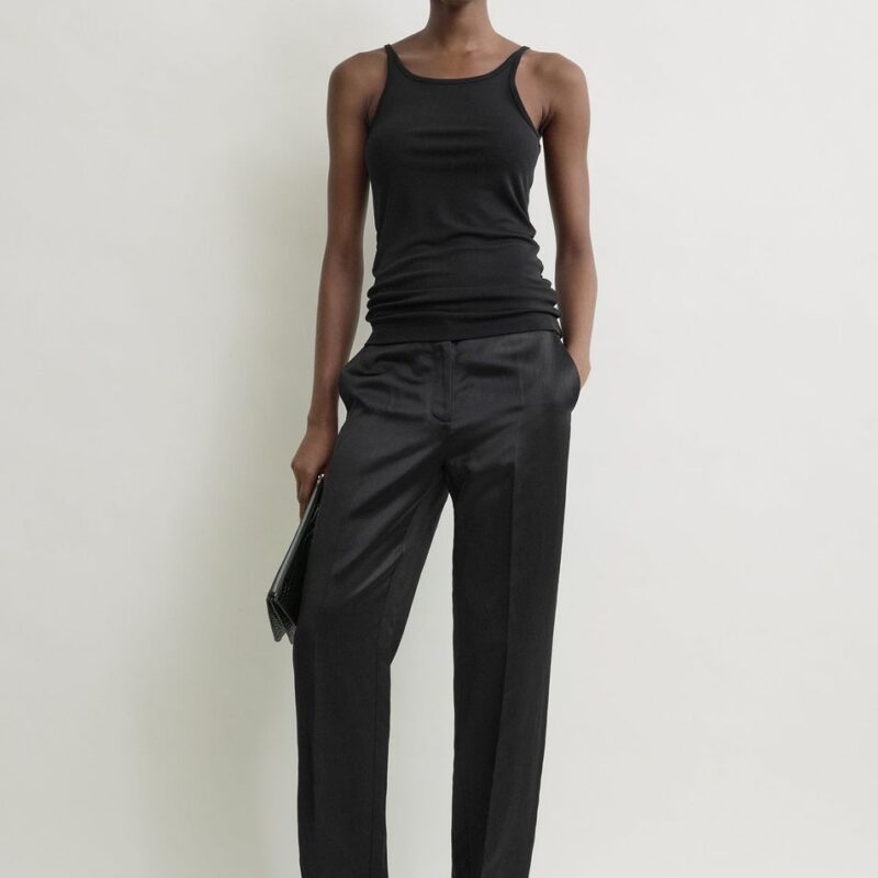 Fluid slip top black – Toteme - INT