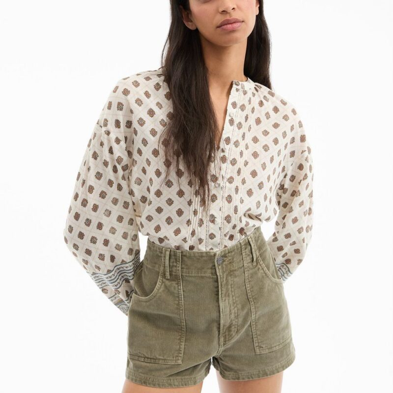 Lollie Paisley Button-Down Blouse – Veronica Beard