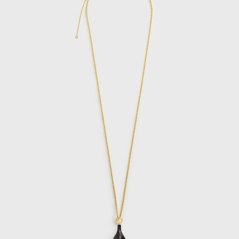 Medium onyx drop necklace black/gold – Toteme - INT