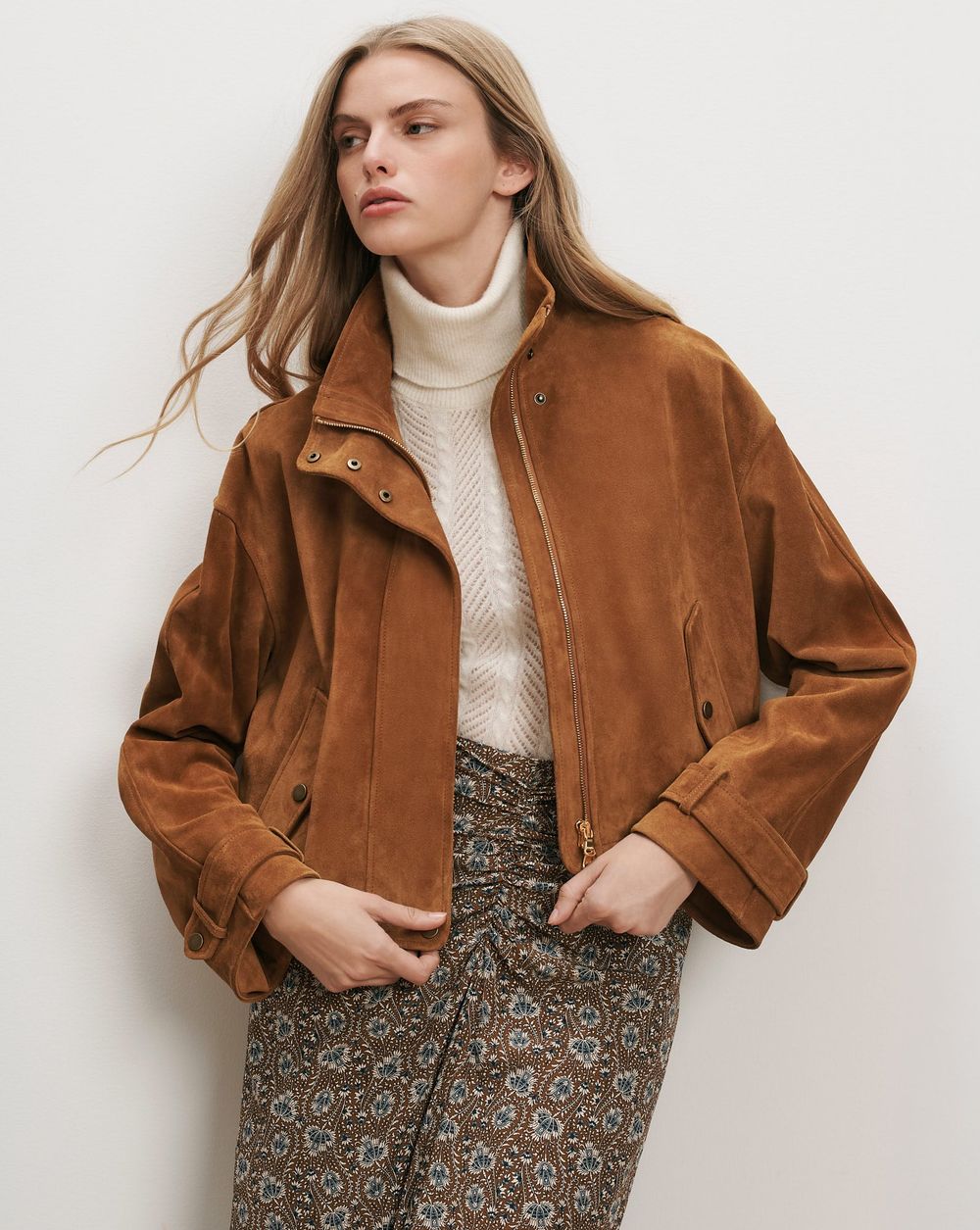 Bateman Suede Jacket – Veronica Beard