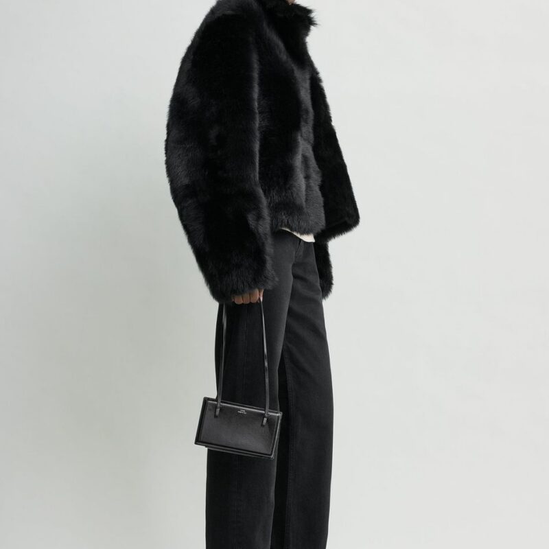 Silky shearling jacket black – Toteme - INT