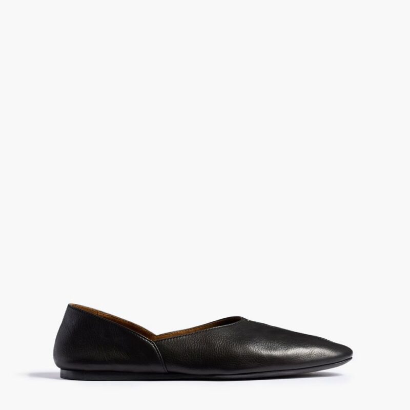 Jane Flat in Black Leather – Khaite