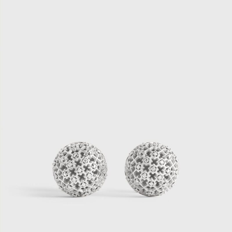 Diamond lace studs silver – Toteme - INT