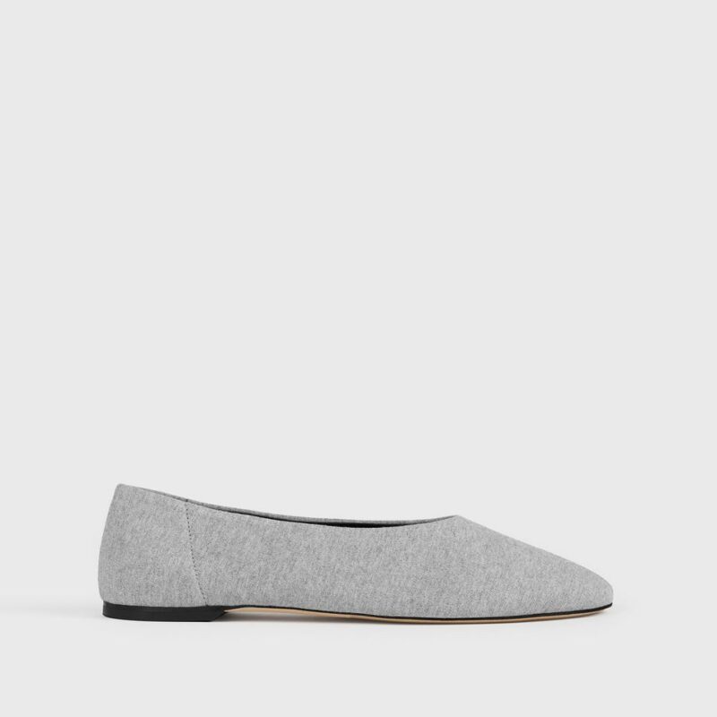 Slip jersey ballerinas grey melange – Toteme - INT