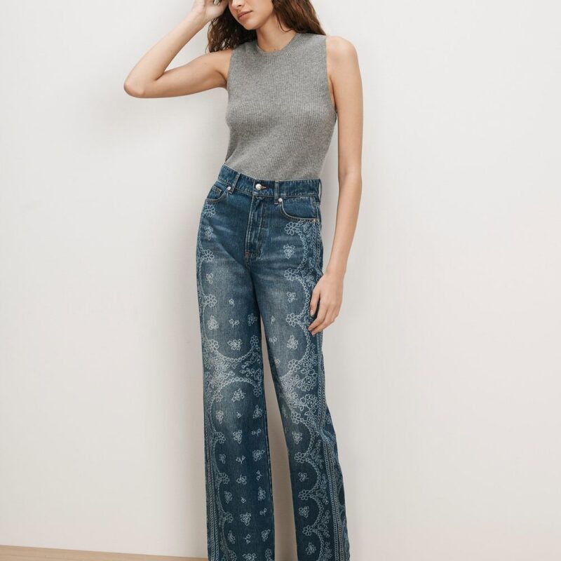 Taylor Bandana Wide-Leg Jean – Veronica Beard