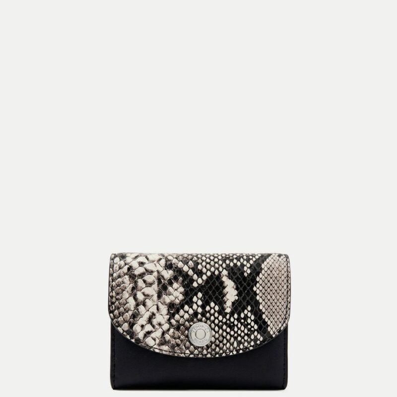 Snake-Embossed Flap Card Holder – Veronica Beard
