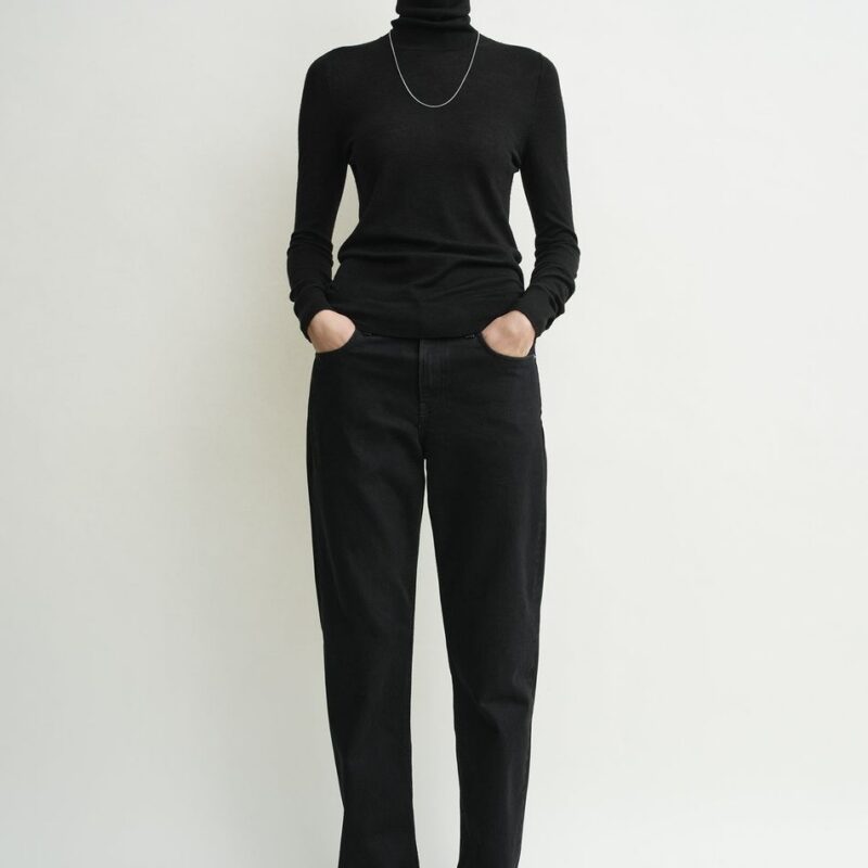 Fine turtleneck black – Toteme - INT