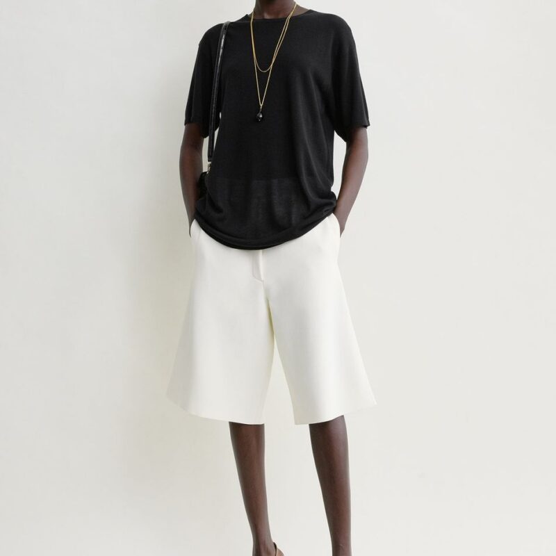 Knit shorts white petite – Toteme - INT