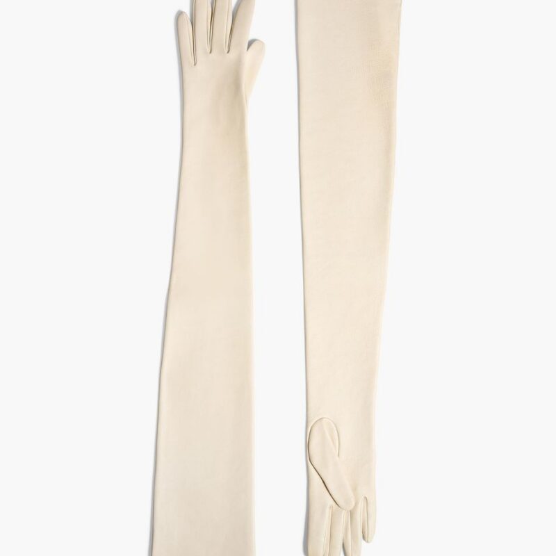Remo Long Gloves in Cream Leather – Khaite