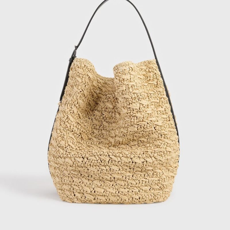 Belted paper raffia tote natural – Toteme - INT