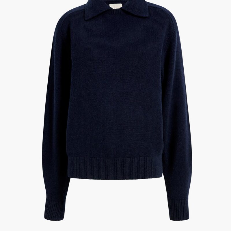 Jackson Sweater in Midnight Navy – KHAITE