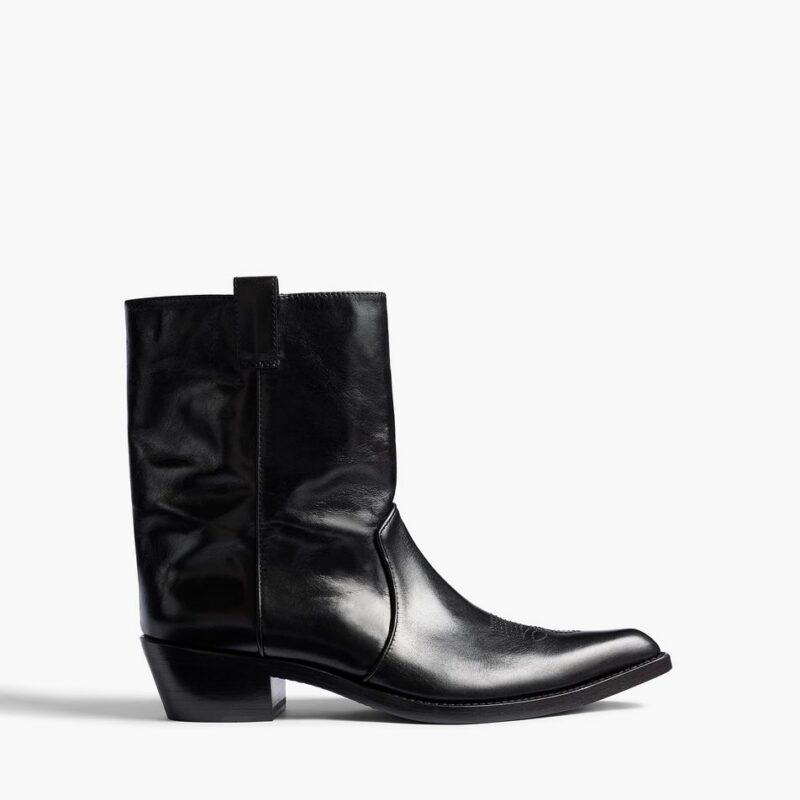Clive Ankle Boot in Black Leather – Khaite