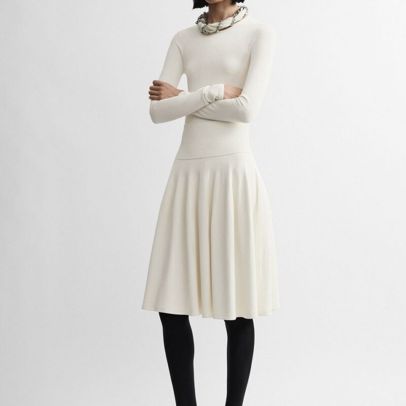 Ribbed waist skirt off-white – Toteme - INT