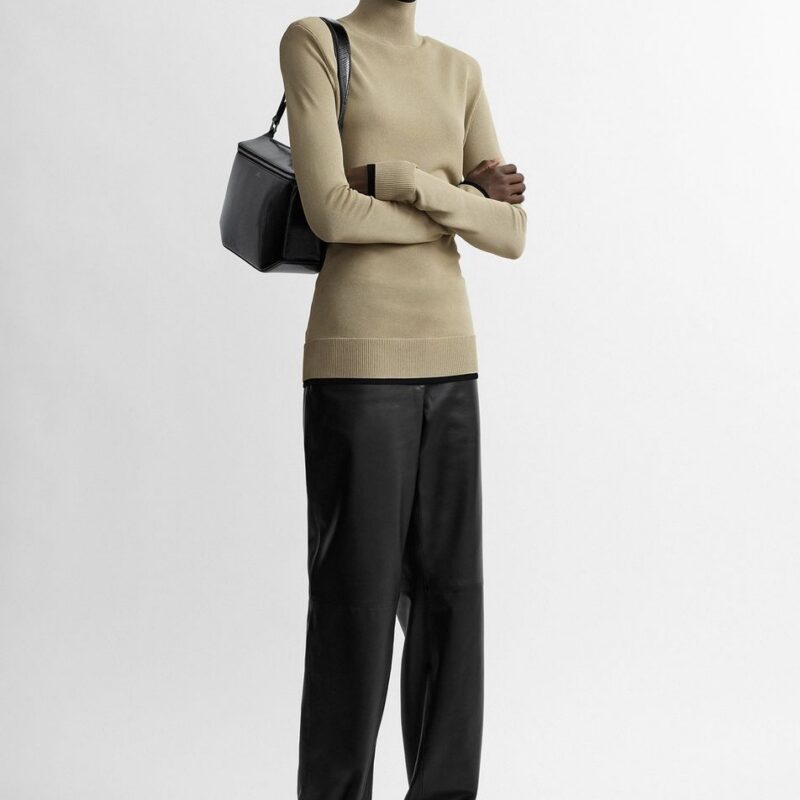 Fitted ribbed top sage – Toteme - INT