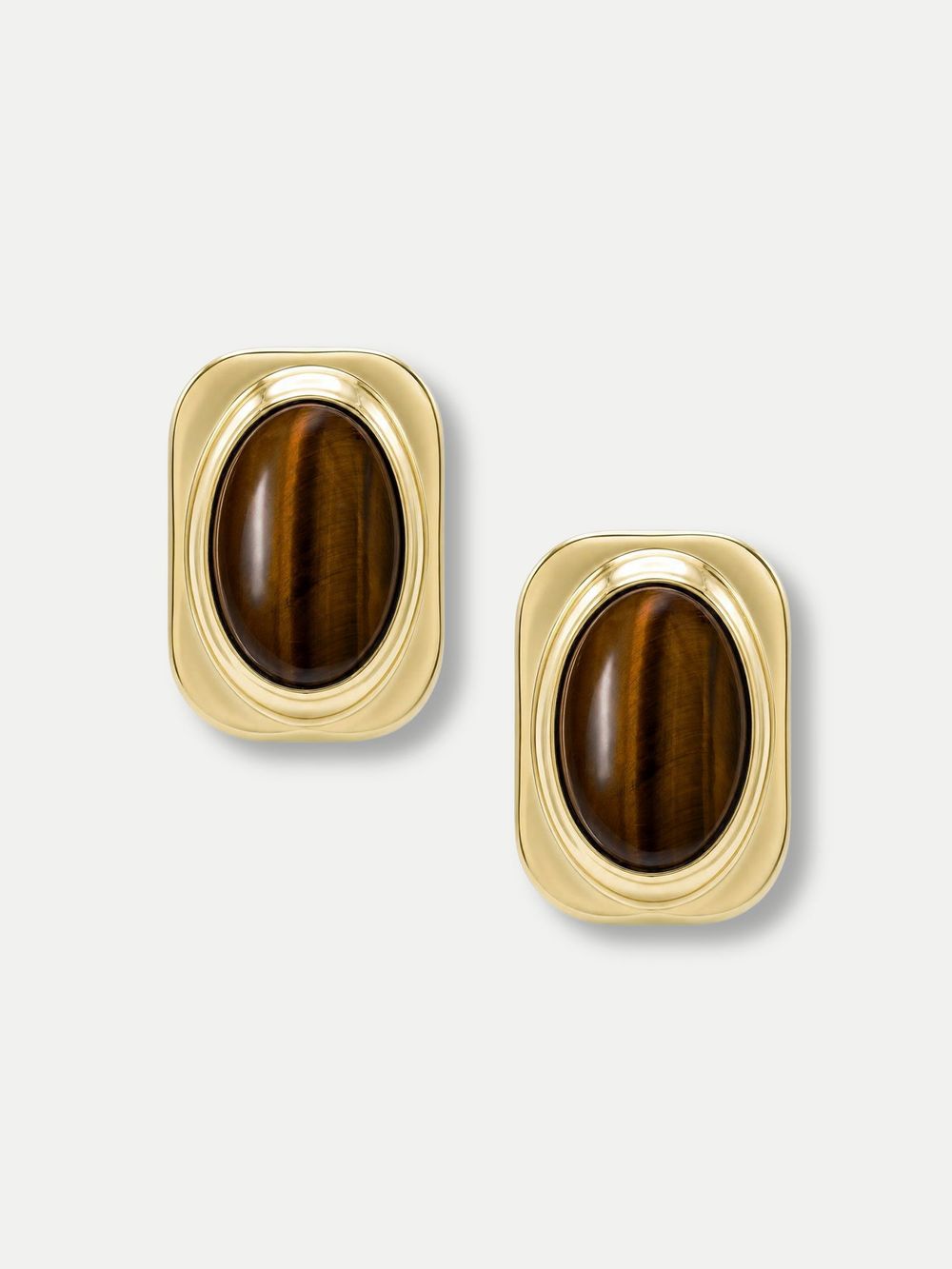 Tiger’s Eye Post Earring – Veronica Beard