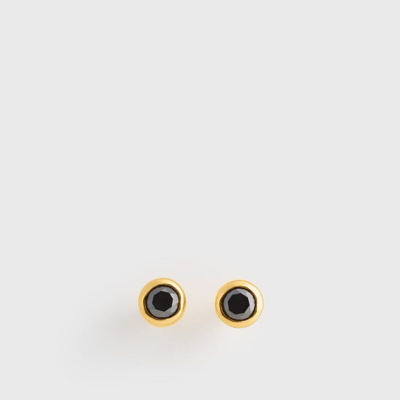 Mini diamond studs black/gold – Toteme - INT