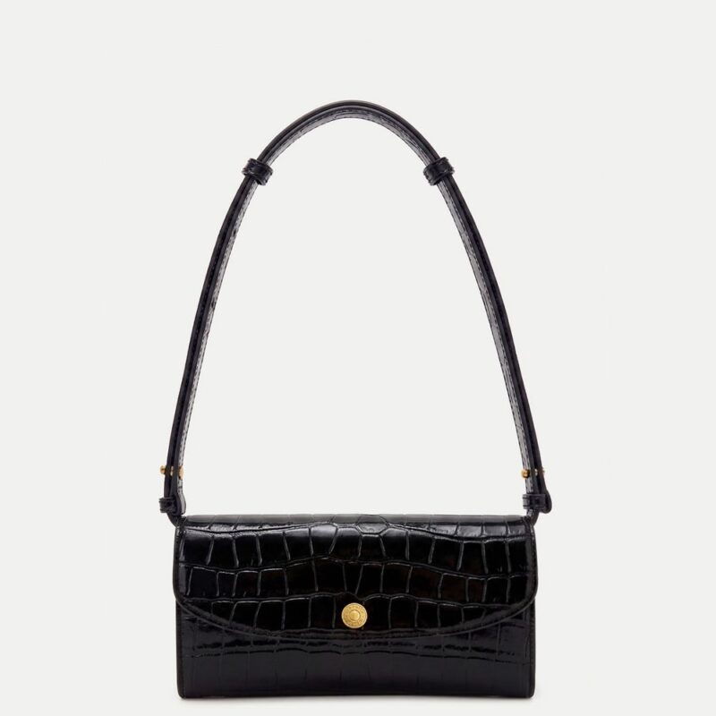 Croc-Embossed Crossbody Wallet – Veronica Beard