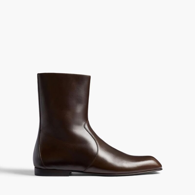 Colt Ankle Boot in Vintage Brown Leather – Khaite