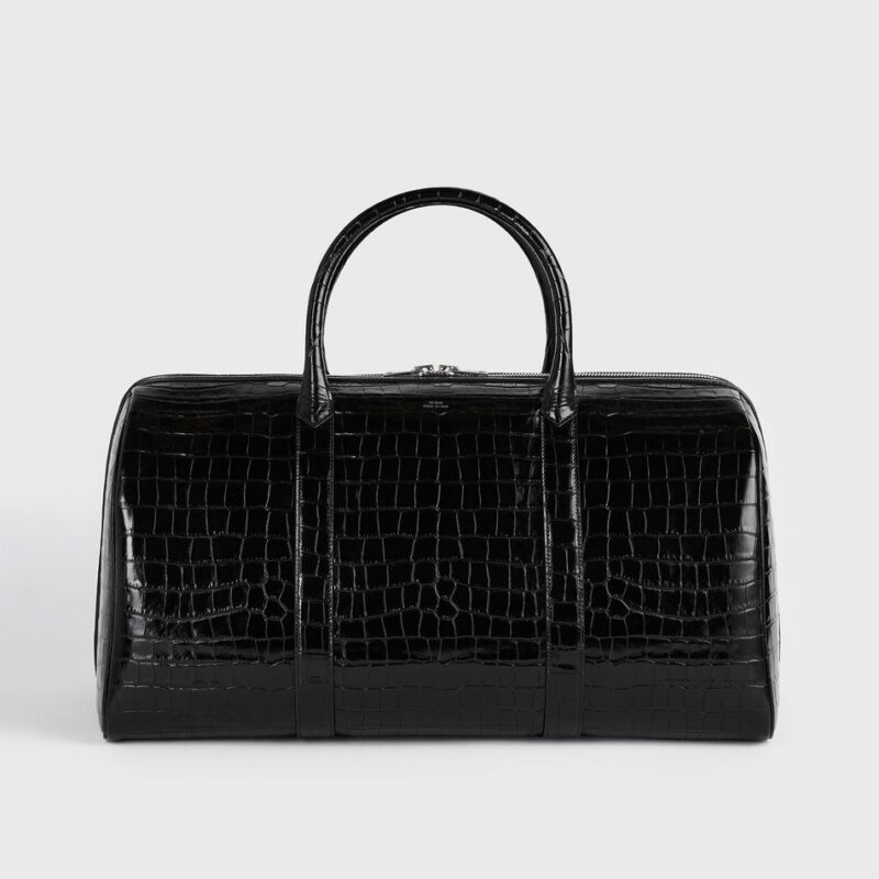 Croco-embossed weekender black – Toteme - INT