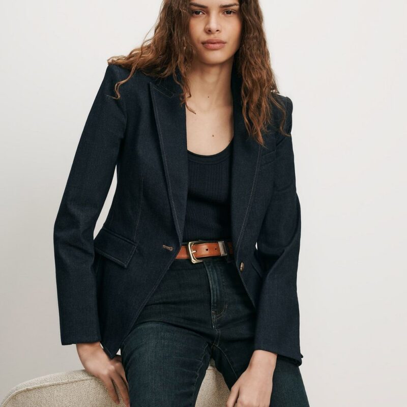 Miller Denim Single-Breasted Dickey Jacket – Veronica Beard