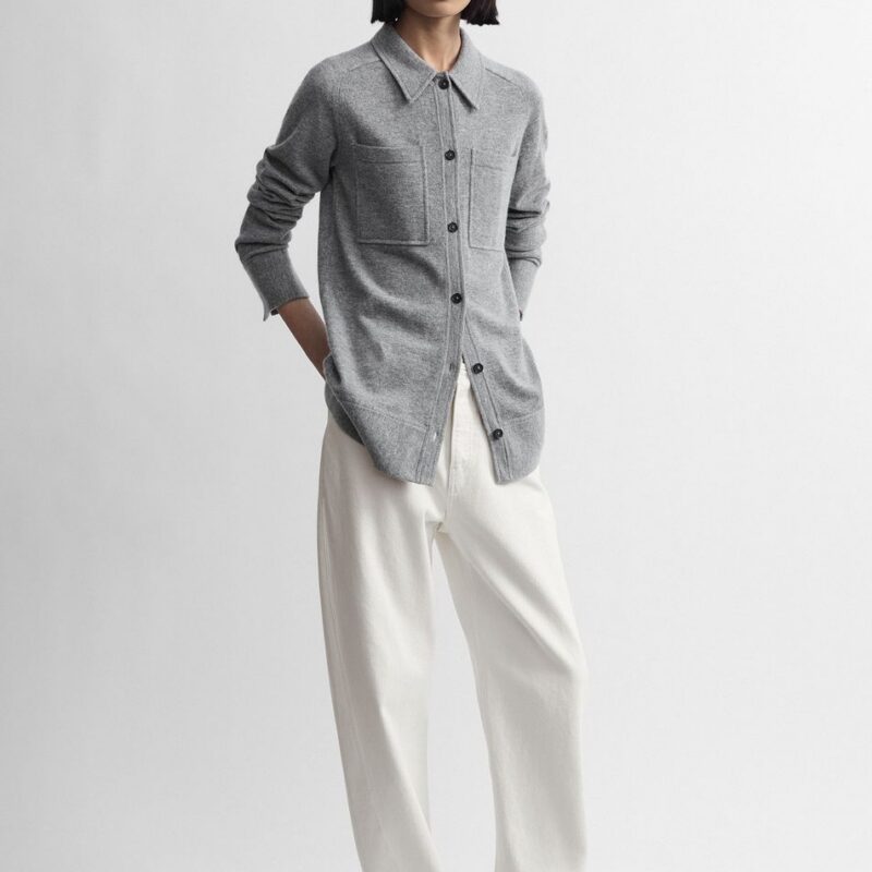 Cashmere shirt grey melange – Toteme - INT
