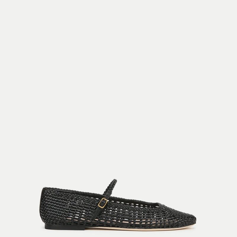 Ellie Woven-Leather Flat – Veronica Beard