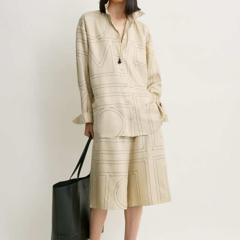 Classic embroidered shirt ivory – Toteme - INT