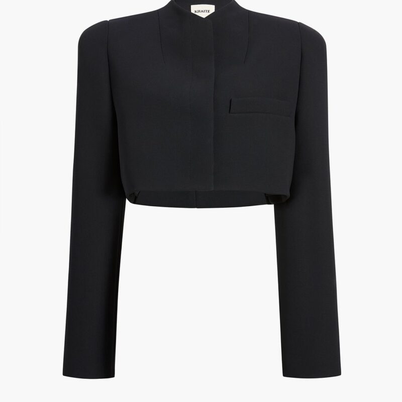 Samo Jacket in Black Crepe – KHAITE