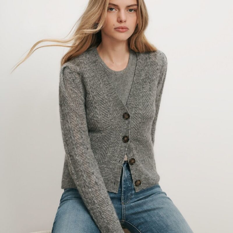 Solene Pointelle Cardigan – Veronica Beard