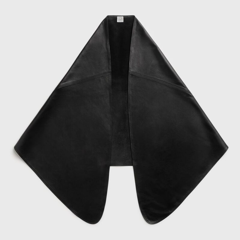 Big leather scarf black – Toteme - INT