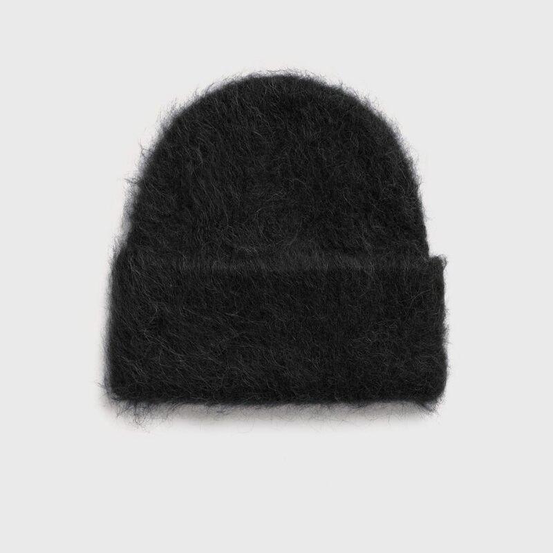 Alpaca knit beanie black – Toteme - INT