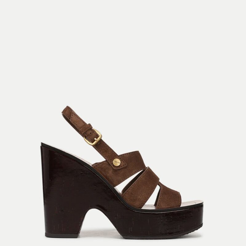 Peony Suede Platform Sandal – Veronica Beard