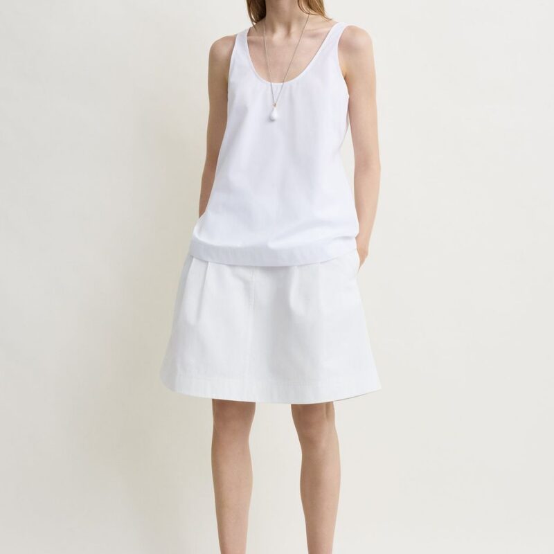 Scoop poplin tank white – Toteme - INT