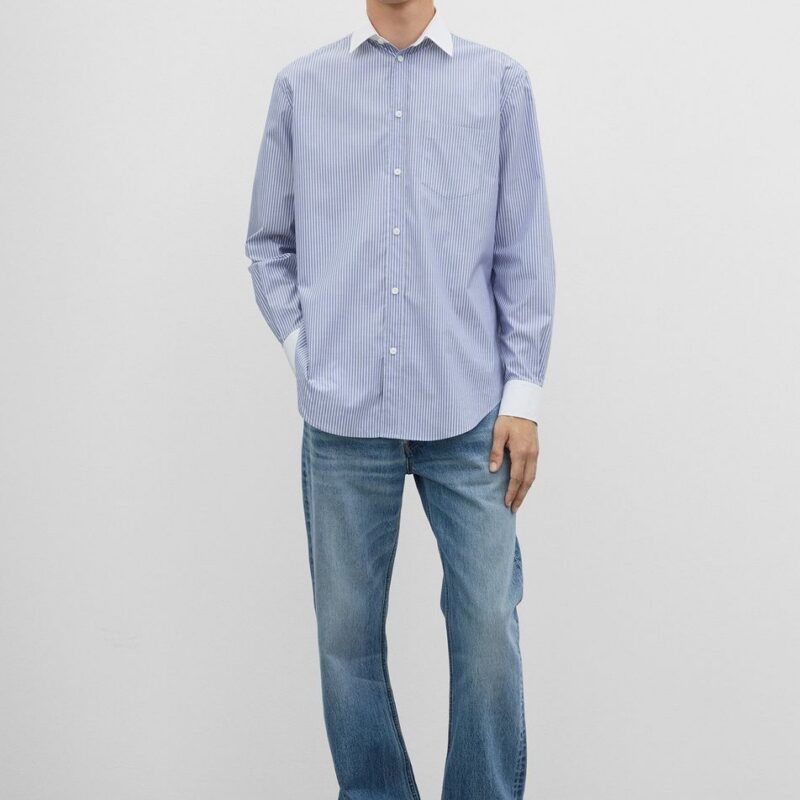 Shrunk shirt blue/white – Toteme - INT