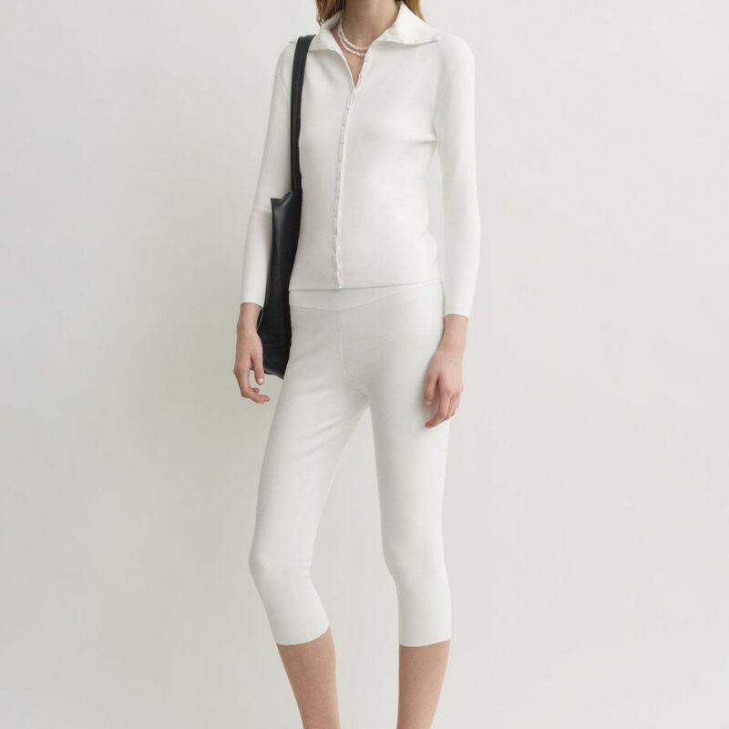 Capri knit leggings off-white – Toteme - INT