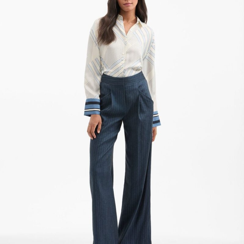 Rimini Wide-Leg Pinstripe Pant – Veronica Beard