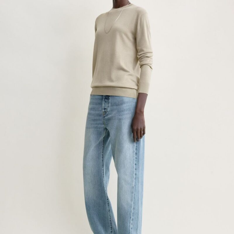 Fine crew knit fawn – Toteme - INT
