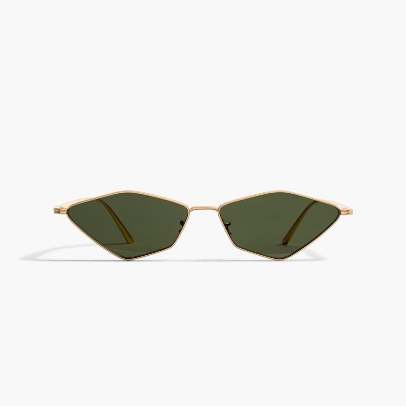 KHAITE x Oliver Peoples 2001C in Gold and Vibrant Green