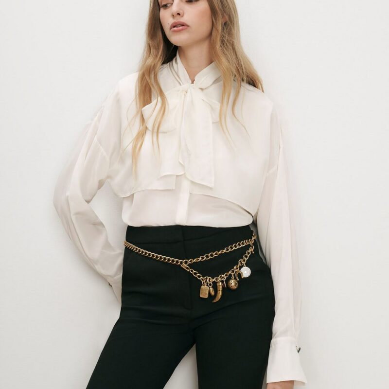 Darlis Scarf-Neck Blouse – Veronica Beard
