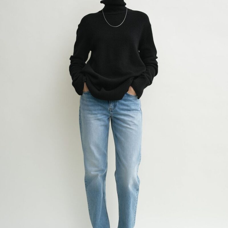 Cashmere turtleneck black – Toteme - INT
