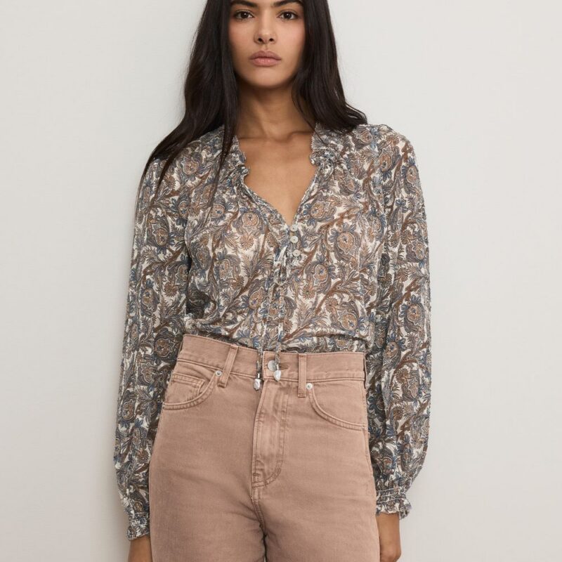 Hickory Silk Blouse – Veronica Beard