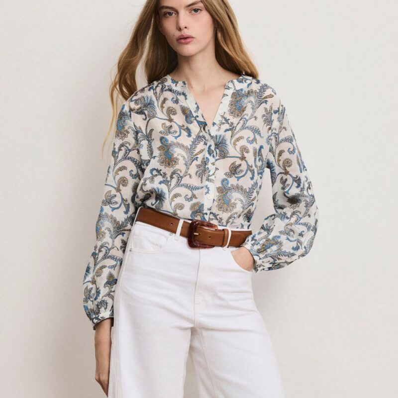 Soleil Paisley Blouse – Veronica Beard