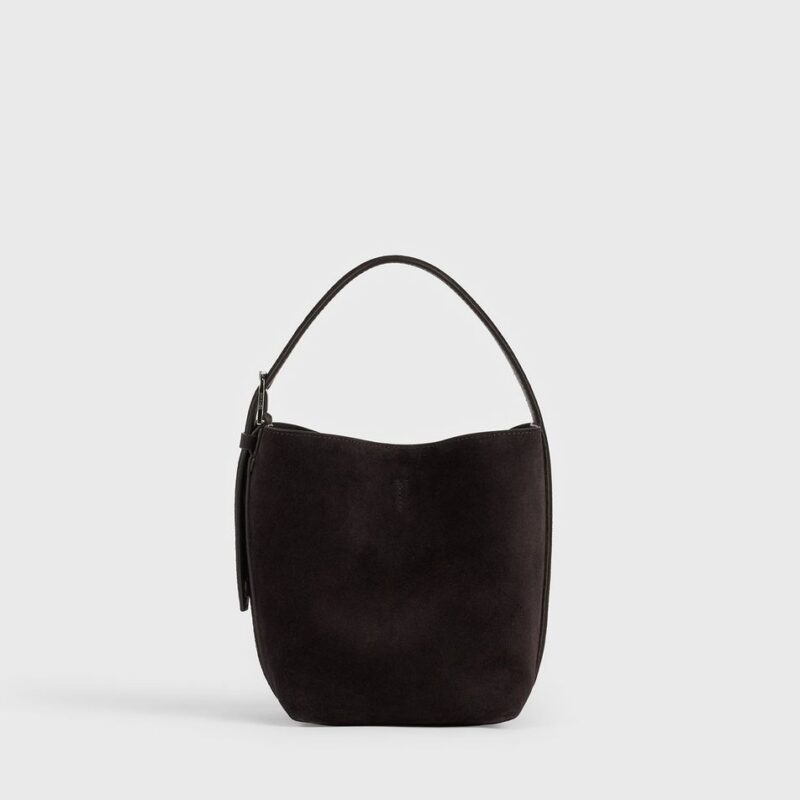 Small Belted suede tote espresso – Toteme - INT