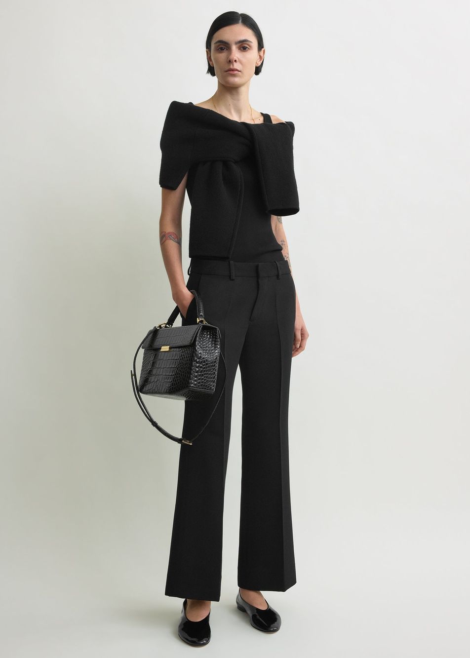 Kick flare trousers black – Toteme - INT