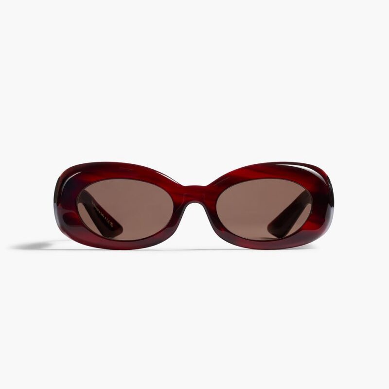 KHAITE x Oliver Peoples 1992C in Bordeaux Bark and Brown