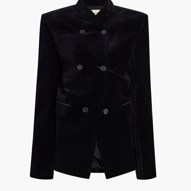 Rolo Jacket in Black Velvet – KHAITE